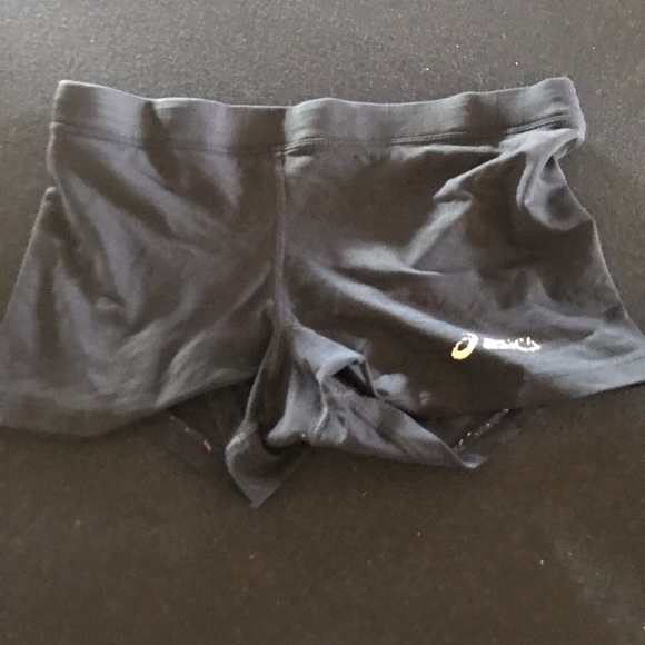 ‼️Mix and Match 3 items for $5‼️ women’s small Navy blue asics running shorts - Picture 1 of 2